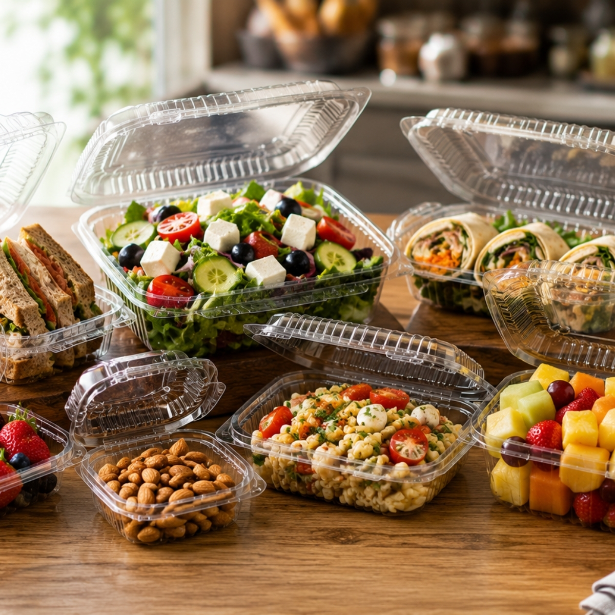 PET Hinged Deli Container