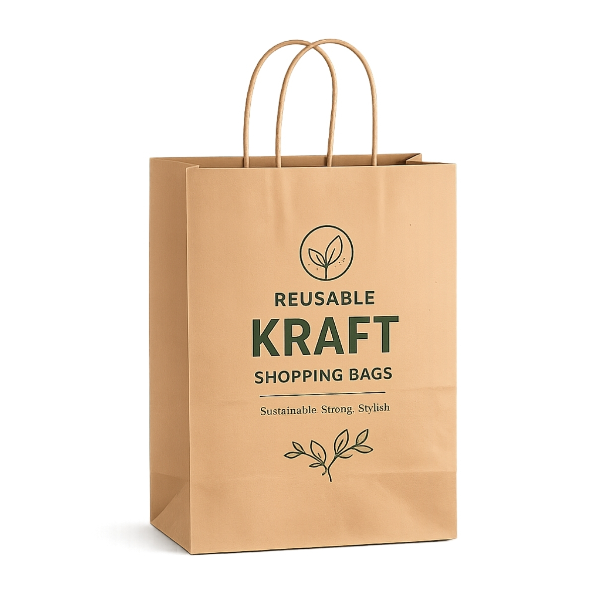 Kraft Shopping Bag w/ Handle